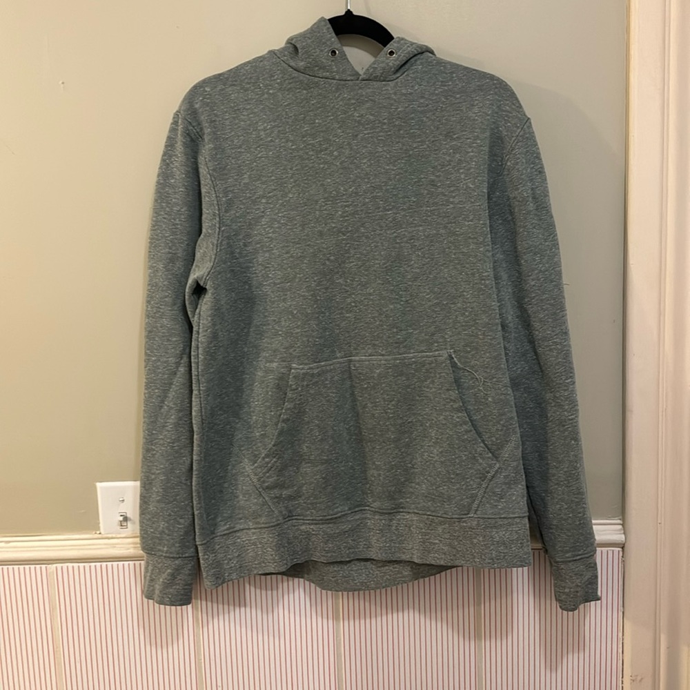 Gray hoodie brand unknown i think it is a size medium
